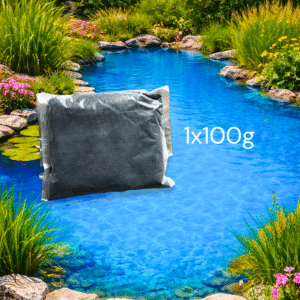 Mėlyni dekoratyviniai tvenkinių dažai 100 g – dumblių augimo kontrolei