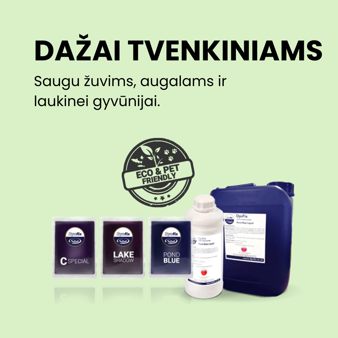 Tvenkinių dažai – tai specialiai sukurtos priemonės, skirtos pagerinti vandens telkinio estetinę išvaizdą, sumažinti saulės šviesos skverbimąsi į vandenį ir padėti kontroliuoti nepageidaujamų dumblių augimą. Naudojami tiek dekoratyviniuose tvenkiniuose, tiek žuvininkystės ūkiuose.