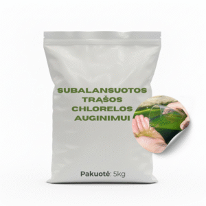 Trąšos chlorelai stabiliai kultūrai palaikyti