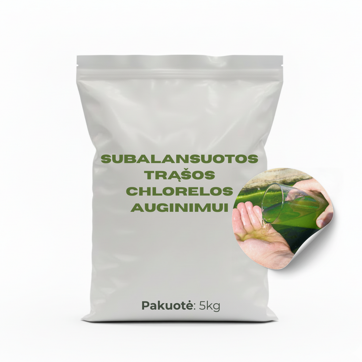 Trąšos chlorelai stabiliai kultūrai palaikyti