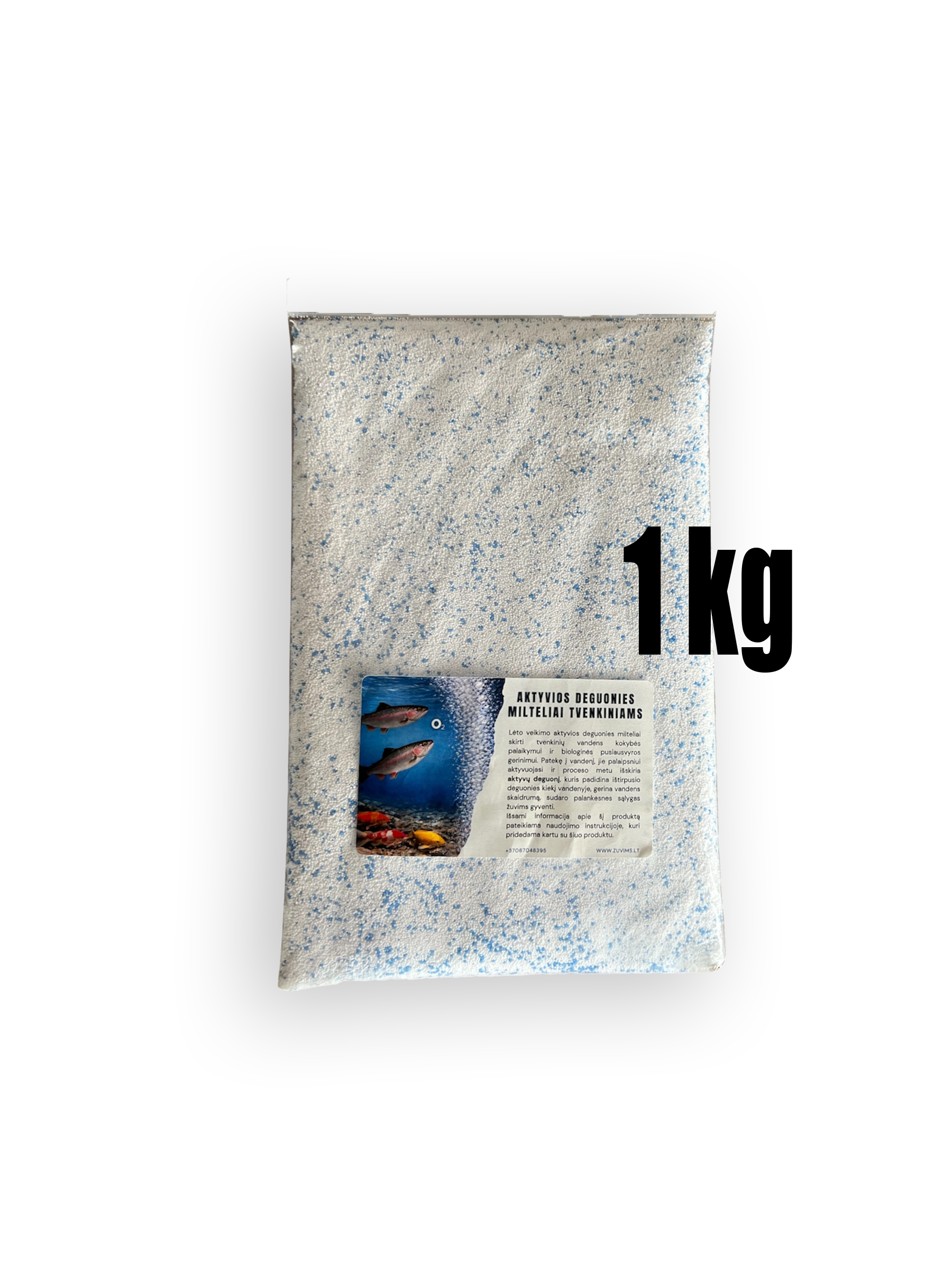 Aktyvaus deguonies milteliai nuo dumblių tvenkiniams su aktyvatoriumi 1kg