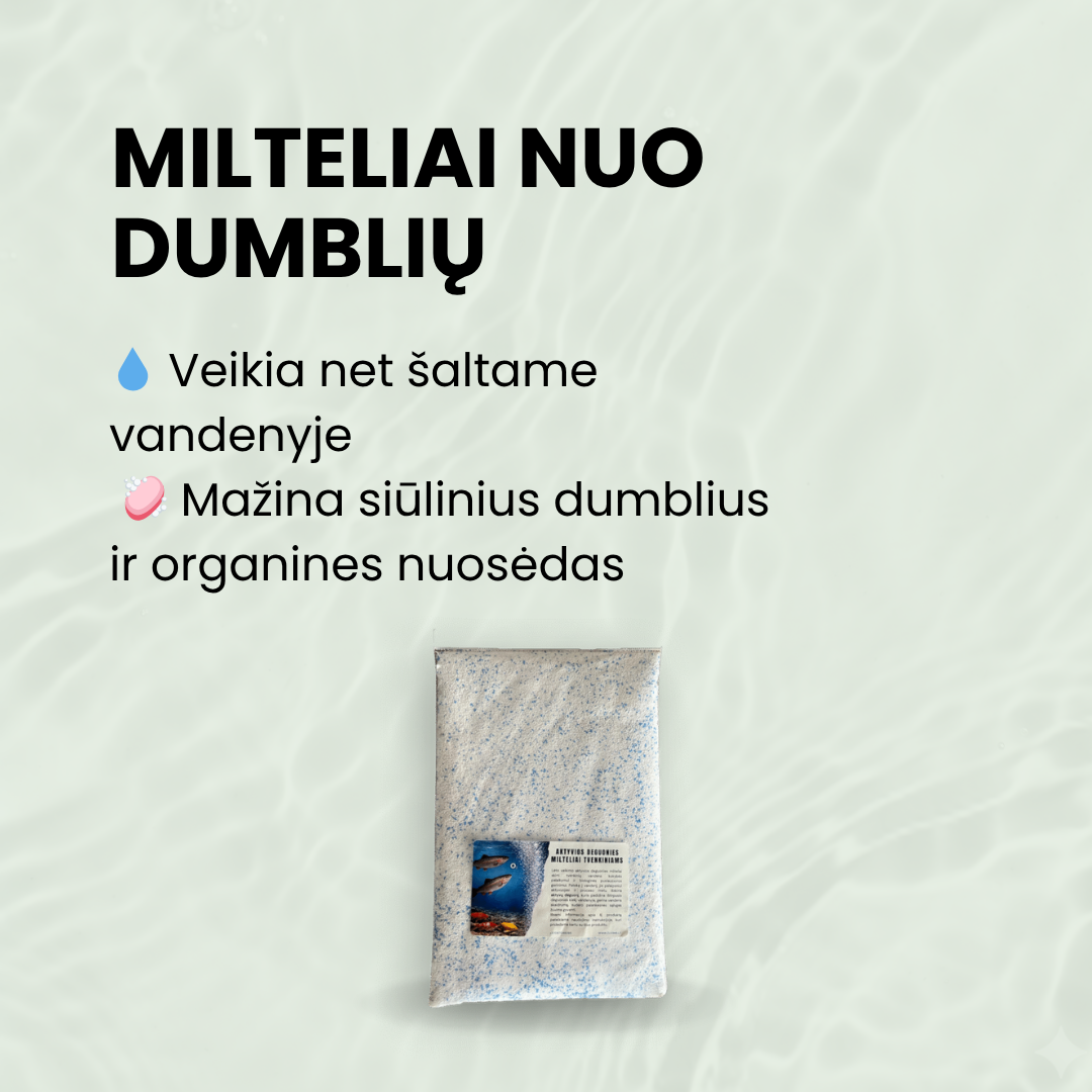 Aktyvaus deguonies milteliai nuo dumblių tvenkiniams su aktyvatoriumi 5 kg